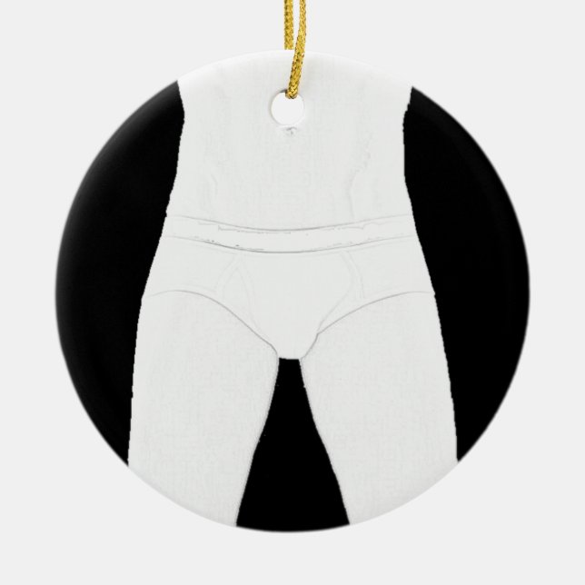 Homem no ornamento do roupa interior (Frente)