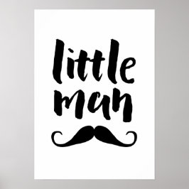 Homem pequeno bigode crianças impressão poster