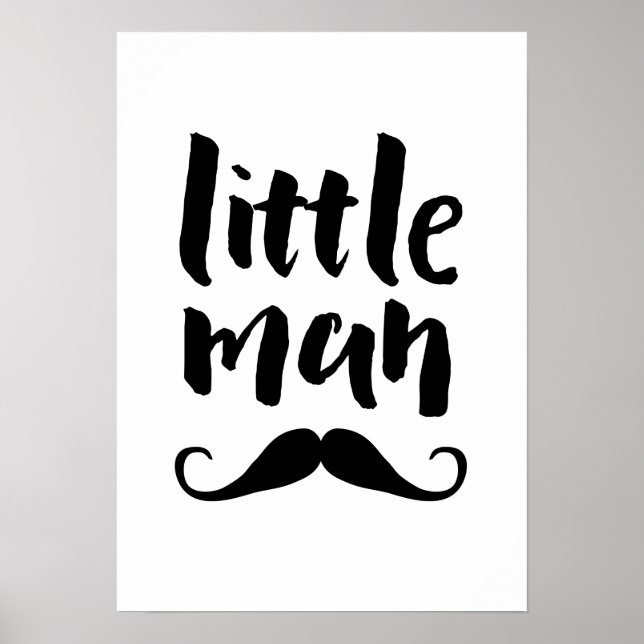 Homem pequeno bigode crianças impressão poster (Frente)