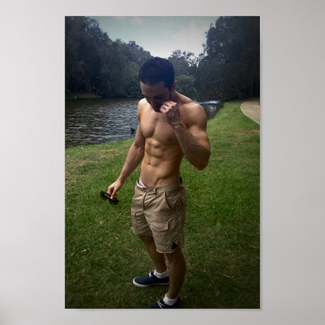 Homem Preto e Branco | poster de malhação (Frente)