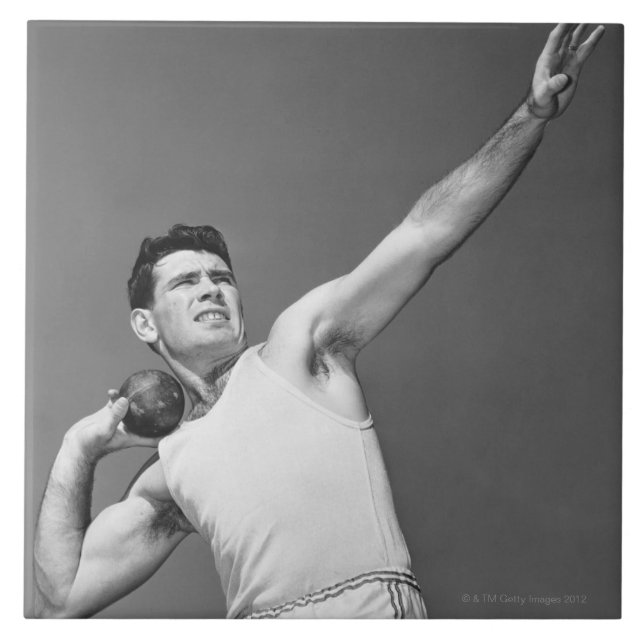 Homem que joga Shotput (Frente)