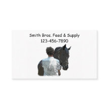 Homem Segurando Cartão de visita de Luz de Cavalo