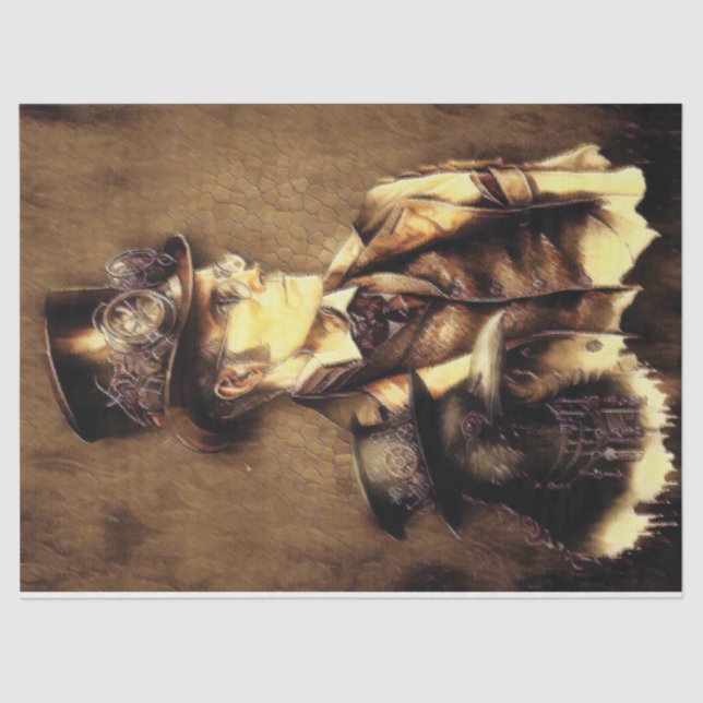 Homem-Véu com Papel Decoupage de Raven (Frente )