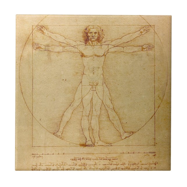 Homem Vitruviano por Leonardo Da Vinci (Frente)