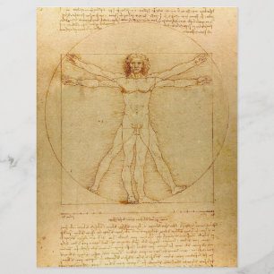 Homem Vitruviano por Leonardo Da Vinci