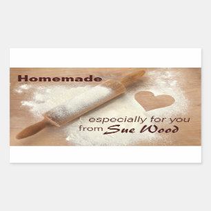 Homemade com adesivos personalizados para panifica