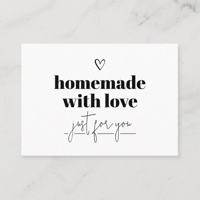 Homemade Com Cartões de agradecimentos De Amor (Frente)