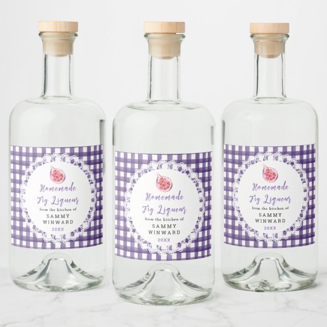 Homemade Fig Liqueur Label (Garrafas)
