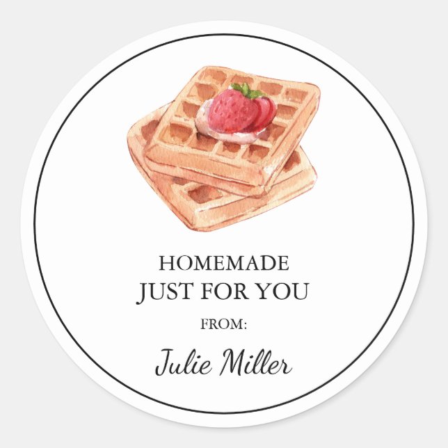Homemade só para a sua etiqueta de wafffle (Frente)