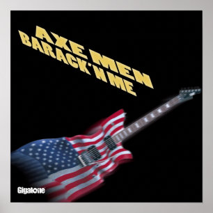 Homens Barack'n do machado mim poster