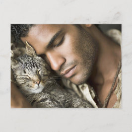 Homens Bonitos & Cartões Postais de Arte de Gatos