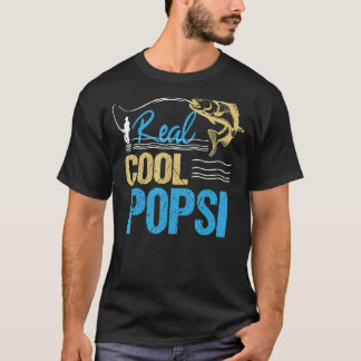 Homens Camisa Vintage Carretel Legal Popsi Pesca P