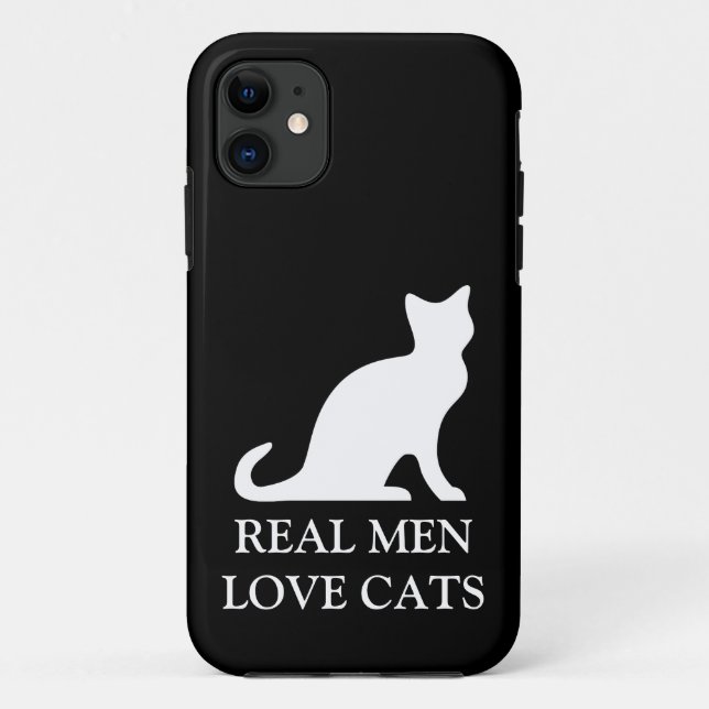 Homens de verdade adoram capas de iphone de gatos (Verso)