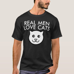 Homens de verdade adoram gatos, camisetas de gatos