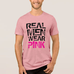 Homens de Verdade Usam Rosa Texto Grunge