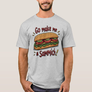 Homens Engraçados me fazem uma camiseta Sammich