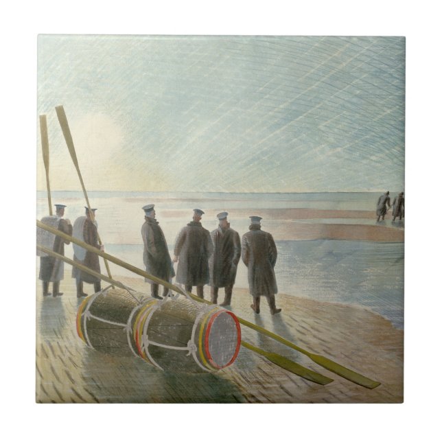 Homens na Praia (Trabalho Perigoso em Baixo Lado) (Frente)