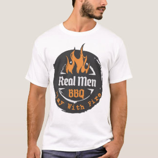 Homens Reais Brincam Com Camisa De CHURRASCO De Fo
