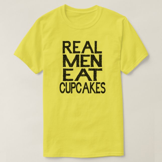 Homens Reais Comem Cupcakes Na Camisa (Frente do Design)