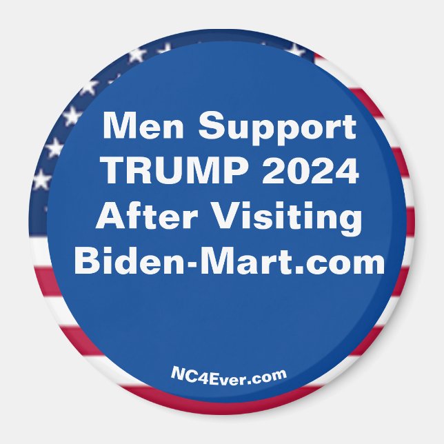 Homens suportam o TRUMP 2024 após a Imã de geladei (Frente)