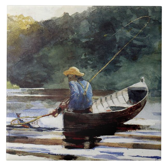 Homer - Garoto Pesca, pintura popular, (Frente)