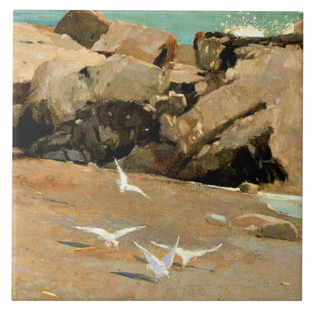 Homer - Rocky Coast and Gulls, fine art (Frente)