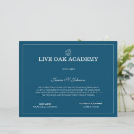 Homeschool Diploma Modern Blue