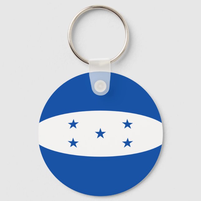 Honduras Fisheye Flag Chaveiro (Frente)