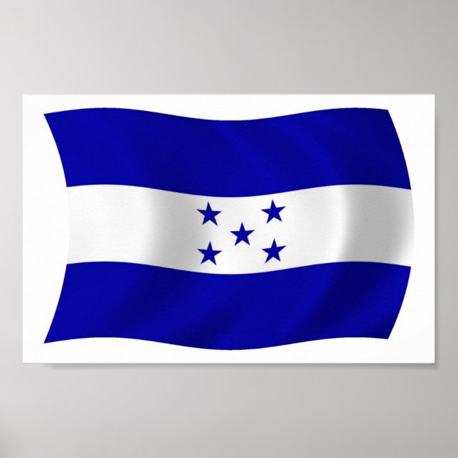 Honduras Flag Poster Print (Frente)