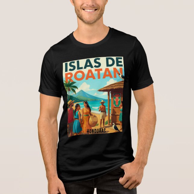  Honduras ISLAS DE ROATAN Retro poster (Frente)