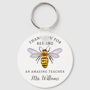 Honey Bee Teacher Appreciation Name Chaveiro