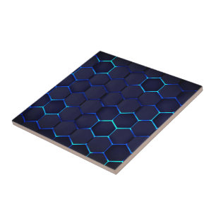 Honeycomb Grate - Art Blue Neon