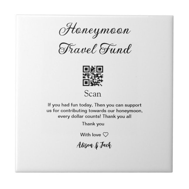 Honeymoon fund scan QR codeadd name  (Frente)