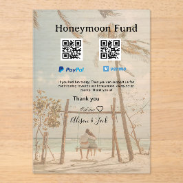 Honeymoon fund venomo paypal donation Q R couple