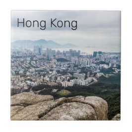 Hong Kong Lion Hill Skyline Panorama Souvenir