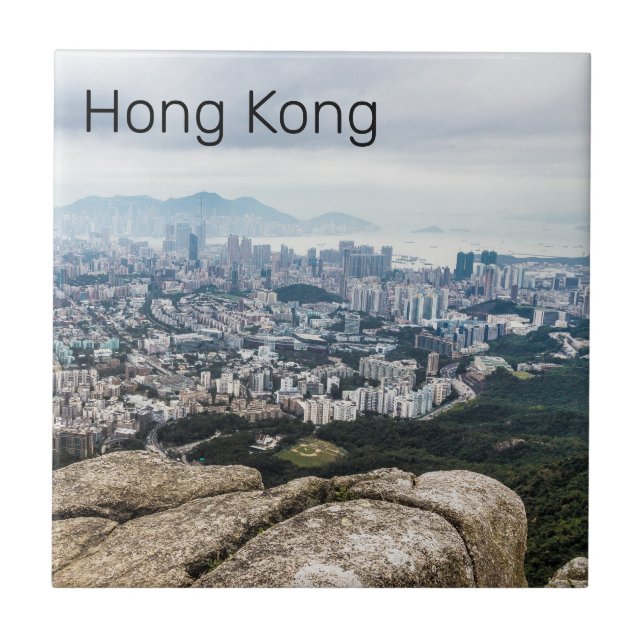Hong Kong Lion Hill Skyline Panorama Souvenir (Frente)