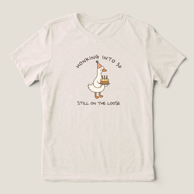 Honking Into Birthday Goose Funny Custom Age (Design frontal)