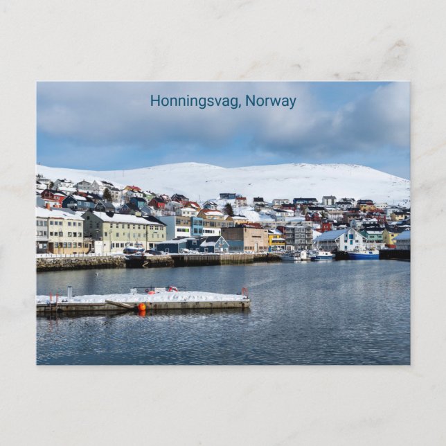 Honningsvag, Noruega, Cartão postal (Frente)