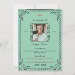 Honra A Sua Memória: Convite Funeral De Ornamentad