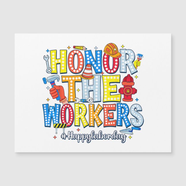 Honra aos trabalhadores Feliz Dia do Trabalho (Frente)