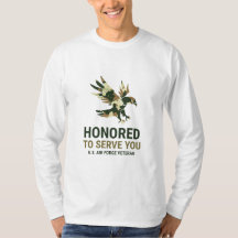 Honrado Para Servir-Lhe Camiseta De Longa Folga