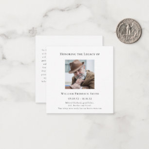 Honrando o antigo cartão de oração fotográfico mod