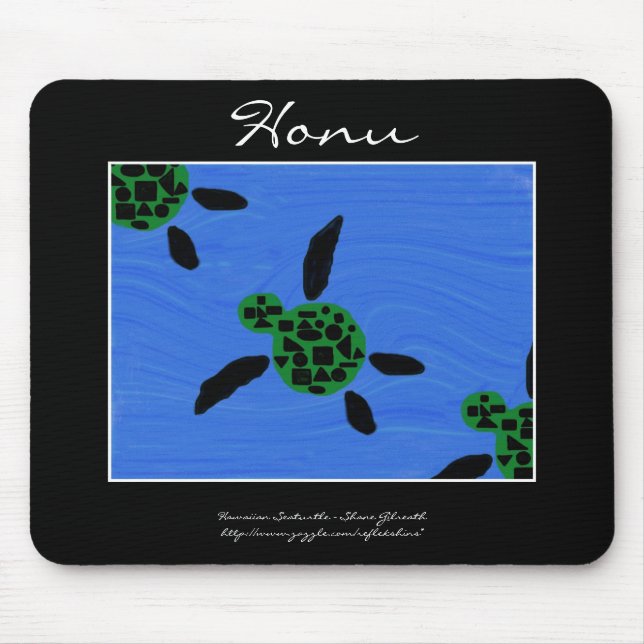 Honu Seaturtle havaiano Mousepad (Frente)