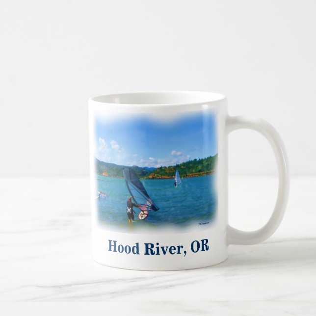 Hood River, Oregon windsurfers - caneca de café (Direita)