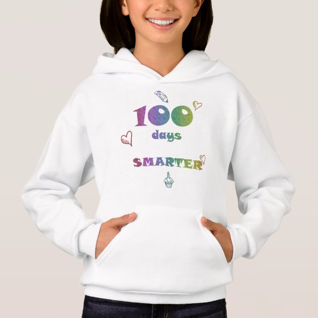 Hoodie 100 Dias Mais Inteligente - Docetê Engraçad (Frente)