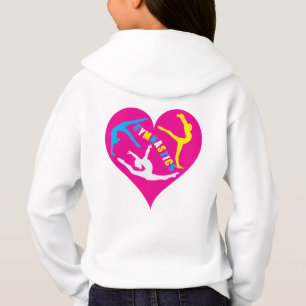 Hoodie amarelo azul da ginástica do rosa feito so