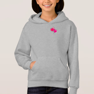 Hoodie azul escuro do Zipper com corações