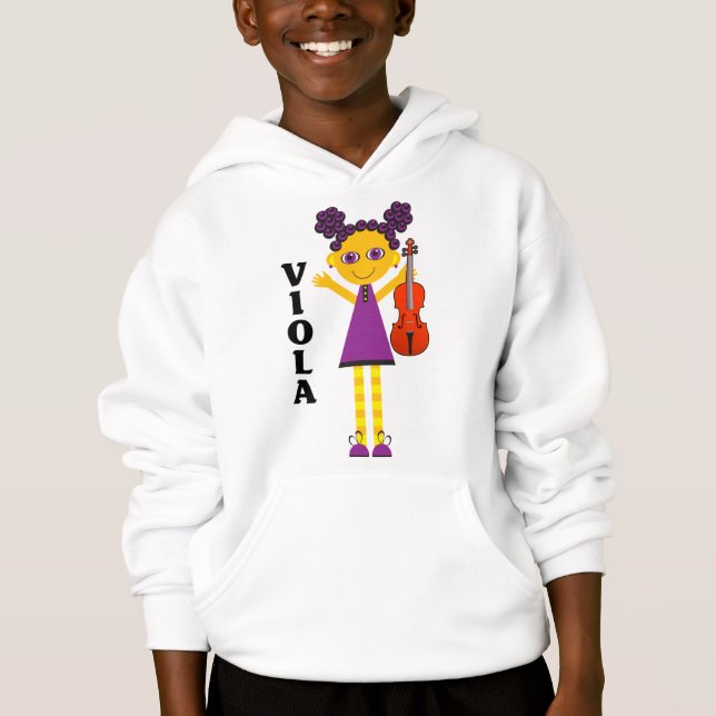 Hoodie bonito da viola das meninas (Frente)