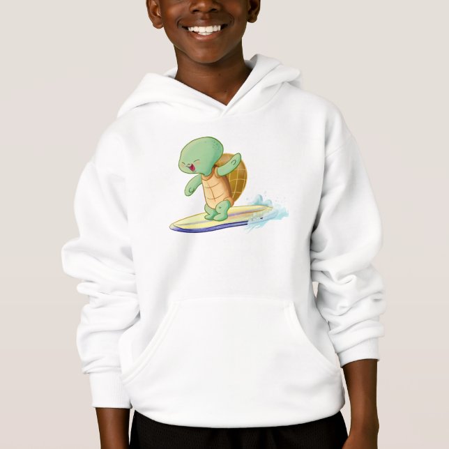 Hoodie bonito de Kawaii da tartaruga (Frente)