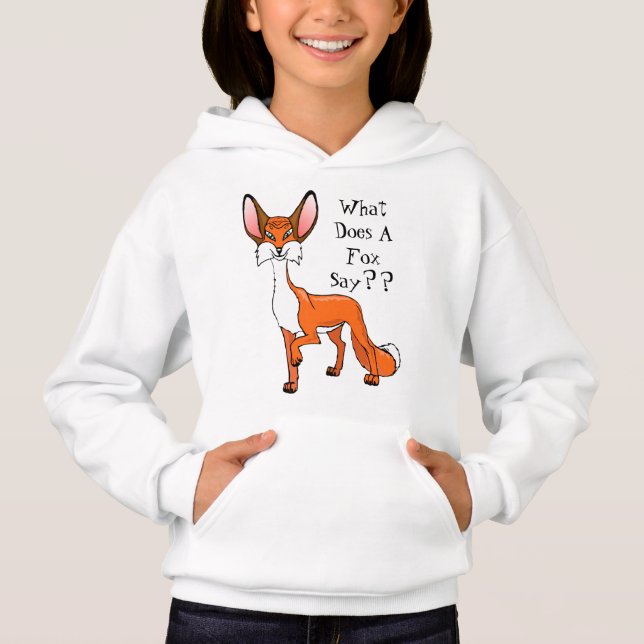 Hoodie bonito do design do Fox para miúdos (Frente)
